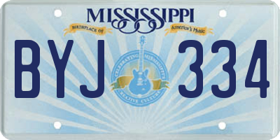 MS license plate BYJ334