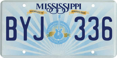 MS license plate BYJ336