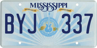 MS license plate BYJ337