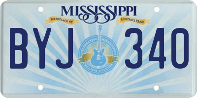 MS license plate BYJ340