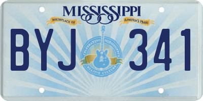 MS license plate BYJ341