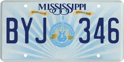 MS license plate BYJ346