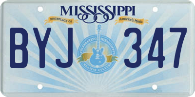 MS license plate BYJ347