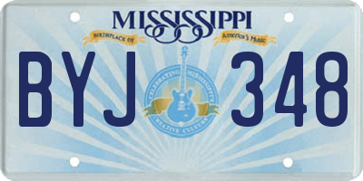 MS license plate BYJ348