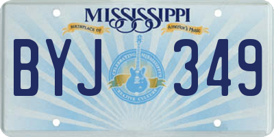 MS license plate BYJ349