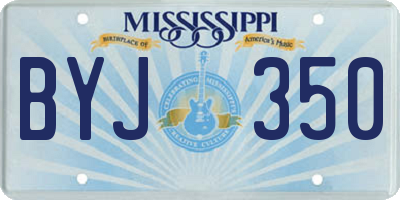 MS license plate BYJ350