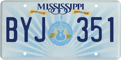 MS license plate BYJ351