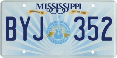 MS license plate BYJ352