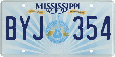 MS license plate BYJ354