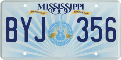 MS license plate BYJ356