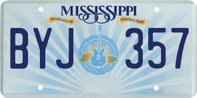 MS license plate BYJ357