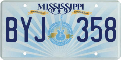 MS license plate BYJ358