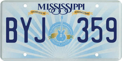 MS license plate BYJ359