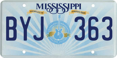 MS license plate BYJ363