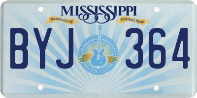 MS license plate BYJ364