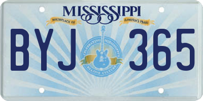 MS license plate BYJ365