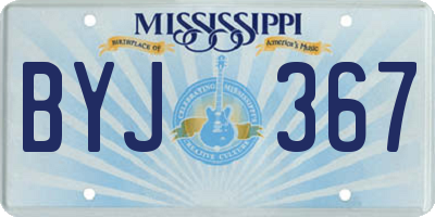 MS license plate BYJ367