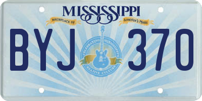 MS license plate BYJ370