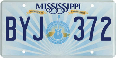 MS license plate BYJ372