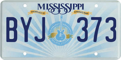 MS license plate BYJ373