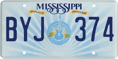 MS license plate BYJ374