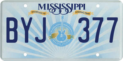 MS license plate BYJ377