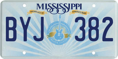 MS license plate BYJ382