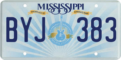 MS license plate BYJ383