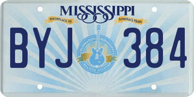 MS license plate BYJ384