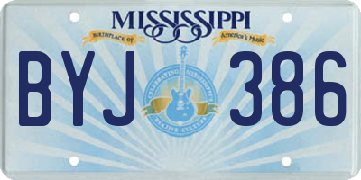 MS license plate BYJ386