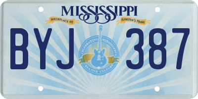 MS license plate BYJ387