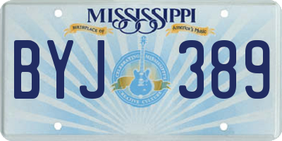 MS license plate BYJ389
