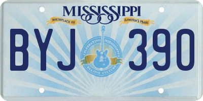 MS license plate BYJ390