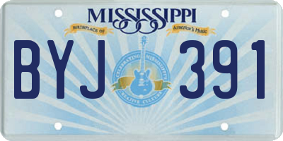 MS license plate BYJ391
