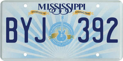 MS license plate BYJ392
