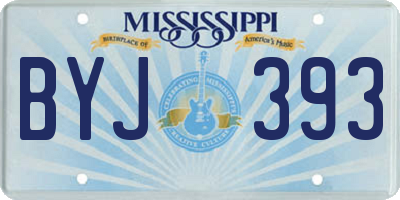 MS license plate BYJ393