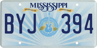 MS license plate BYJ394