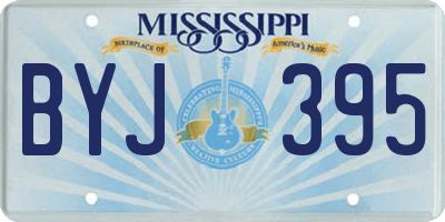 MS license plate BYJ395