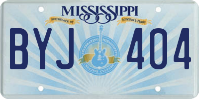 MS license plate BYJ404
