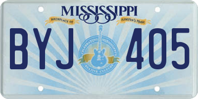 MS license plate BYJ405