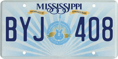 MS license plate BYJ408