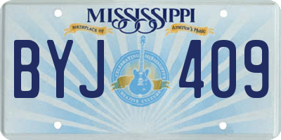 MS license plate BYJ409