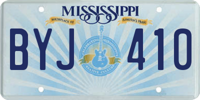 MS license plate BYJ410