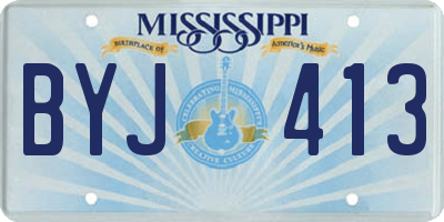 MS license plate BYJ413
