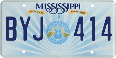 MS license plate BYJ414