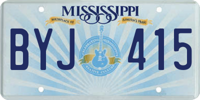 MS license plate BYJ415