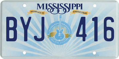 MS license plate BYJ416