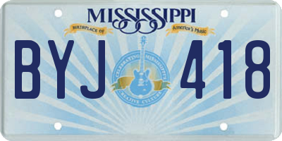 MS license plate BYJ418