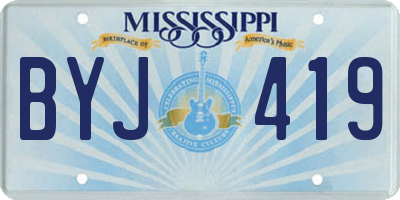 MS license plate BYJ419