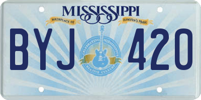 MS license plate BYJ420